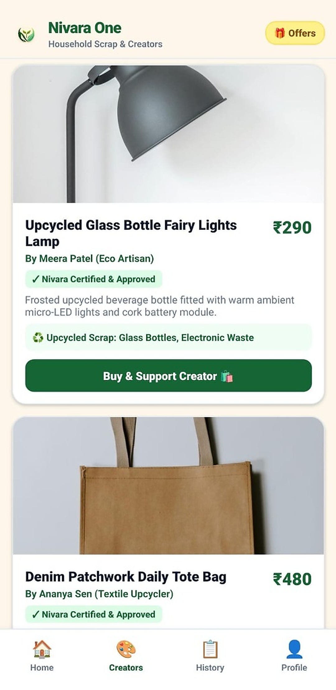 Nivara Creator Studio Upcycled Goods Marketplace